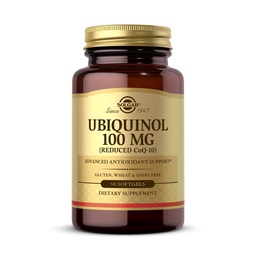 Solgar Ubiquinol 100 mg, 50 Softgels - Soporte Antioxidante avanzado - Coenzima reducida Q10 (CoQ-10) - Gluten Gratis, Dairy Gratis - 50 Servings, Packaging estándar