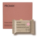 ProMix Nutrition Whey Protein Isolate Puff Bar, Low Carb Healthy Snack with Egg Whites - Grass Fed,Gluten Free, Low Sugar, Soy Free (Strawberries & Cream) - 12 Bares