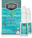 berkley jensen No Drip Severe Congestion Nasal Spray - Maximum Strength Decongestant with Oxymetazoline HCl &amp; Menthol - Pump Mist Applicator, No Steroid, 12 Hour Relief, 1 Fluid Ounce (Pack of 2)