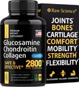 Glucosamina Chondroitin MSM Capsules - Suplemento de Apoyo Conjunto para Adultos, 2800 mg Triple Strength Vitaminas: Glucosamine HCL, Condroitin Sulfate with OptiMSM - Reduce el Descomfort Conjunto, 120 cápsulas