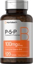 Horbäach P5P Vitamina activada B6 100mg Ø 120 Tablets ¦ Suplemento Vegetariano, No-GMO, Gluten Gratis Silencio Pyridoxal 5 Phosphate ¦ Coenzyme B6