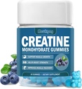 Creatine Monohydrate Gummies for Men & Women, Chewables Creatine Monohydrate for Muscle Strength, Muscle Builder, Energy Boost, Pre-Workout Gummies(60 Count) - Blueberry Flavor