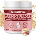 Cardio especial para perros - Apoyo a la salud cardíaca con Taurine, CoQ10, Berry de Hawthorne orgánica, Suplemento de Polvo, 120 Scoops, 3.14 oz