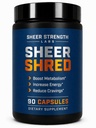 Sheer Strength Labs Burner for Men - Clínica Dose, Fórmula más fuerte - Hecho en EE.UU. - Premium Blend of Rauwolscine, L-Carnitine, Capsaicin. 30 Servicios