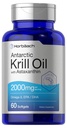 Horbäach Antártico Krill Oil 2000mg ← 60 Softgel Capsules  durable Omega-3, EPA, DHA Suplemento Silencio con Astaxanthin Silencio No GMO, Gluten Free