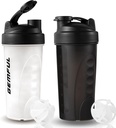 GEMFUL Shaker Botella para mezclas de proteína 28 oz BPA-libre Leak Proof Shaker Smothies tazas con mezclador de gimnasio deportivo 2 Pack