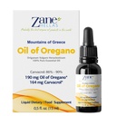 Zane Hellas 190 mg Oregano Oil-164 mg Carvacrol por Serving-4 Drops Daily. Óleo no diluido 100% griego de orégano. 86%-90% Min Carvacrol. Probablemente el mejor aceite de orégano en el mundo. 0.5 fl. oz.- 15ml.