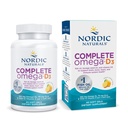 Nordic Naturals Complete Omega-D3, Lemon Flavor - 60 Gels Soft - 565 mg Omega-3 + 70 mg GLA + 1000 UI Vitamina D3 - EPA &amp; DHA - Healthy Skin, Cognition, & Positive Mood - Non-GMO - 30 Actuaciones