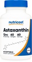 Nutricost Astaxanthin 12mg, 60 Softgels - Non-GMO y Gluten Free (2 Month Supply)
