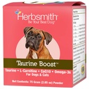 Herbsmith Taurine Boost - Soporte cardíaco y cardíaco para perros y gatos - Suplemento Taurino para la salud del corazón de perros y gatos - con CoQ10, Taurine y L-Carnitina para perros - 75g