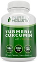 Curcumina Turmérica con BioPerine - 120 cápsulas Vegan - 700 mg de tumérico por cápsula - con extracto de cobre negro 95% Curcuminoides
