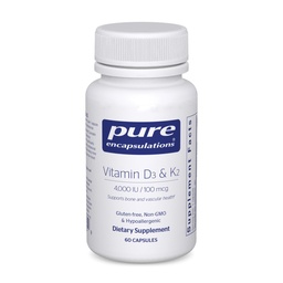 Pure Encapsulations Vitamin D3 & K2, 60 Capsules