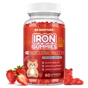 Iron Supplement Gummies for Kids, Kids Multivitamin with Iron - Zinc, Vitamin B Complex, A, C, D, B6, B12, Turmeric Extract, Biotin for Blood Builder & Energy Support, Iron Deficiency, Vegan 60 ct