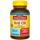 Nature Made Superior Absorción Krill Oil 500mg con Astaxanthin y fosfolípidos, Omega 3 para el apoyo a la salud del corazón, Suplemento Antártico Krill Oil, 100 Softgels, 100 Day Supply