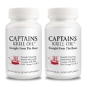 Capitáns Puro Aceite de Krill Antártico Softgels TENGA 3 EPA, DHA con Astaxanthin & Phospholipids sometida No Additives or Chemicals TEN 1000mg por Serving, 60 Capsules, 2-Pack