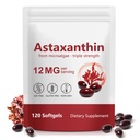 Suplementos de Astaxanthin 12mg, 120 Astaxanthin Softgels, Premium As-taxanthin Antioxidant Suplementos con Actividad Antioxidante, soporta Ojo, Esquía, Inmuno, Conjunto, Circulación Interna-4 Month Supply