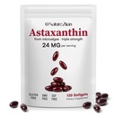 O NATURALEZA . ZIRAN Astaxanthin Suplementos 24mg, Antioxidantes Suplemento, Apoyos para la Salud de los Ojos > Conjuntos &amp; Skin Vida 4 Mes Suministro de Vida 120 Softgels