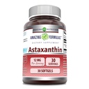 Amazing Fórmulas Astaxanthin Suplemento Silencio 12 Mg Por Serving Silencio 30 Softgels Silencio No-GMO Silencio Gluten Free TEN Made in USA