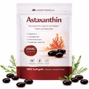 Astaxanthin Suplementos, Astaxanthin Antioxidant Capsules, 180 Softgels, 24 mg Cada, 6 meses de suministro, de Microalgae, Gluten-Free, Non-GMO, soporta un estilo de vida saludable y equilibrado