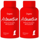 Advanced Bionetix 2 Pack Triple Strength AstaQuilTM Astaxanthin 12mg High Bioavailability Formula, 120 Softgels Organic Coconut Oil for Enhanced Absorption. Powerful Antioxidante Eye Joint Heart Health