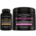 Vitaminas Vitales Astaxanthin + Pólvora de Collagen Vegan