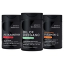 Sports Research® Antioxidant Support Pack - Oil of Oregano 9500mg + Triple fuerza Astaxanthin 12mg + Liposomal Vitamina C Suplemento 1000 mg