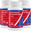 35mg Liposomal Astaxanthin Supplement - Powerful Antioxidant Support for Skin, Joint " Eye Health - Natural Anti-Aging Formula with Pure Astaxanthin - Vegan, Non-GMO, 180 Capsules