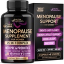 Menopause Supplements for Women - Dong Quai, Black Cohosh, Pre & Probiotics - Sweats & Hot Flashes Relief - Digestion, Sleep & Mood Support - 25-in-1 Perimenopause Complex - Made in USA - 60 Capsules