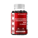 Vitamatic Glucosamine Chondroitin Gummies with MSM & Vitamin E – Joint Support Fórmula – 60 Gummies Vegan de base de Pectina