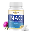 NAC Supplement N-Acetyl Cysteine | High Dose NAC 1000mg for Liver Focused | N-Acetyl-L-Cysteine with Milk Thistle & Glutathione | NAC Capsules 90-Count Vegan