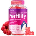 Fertility Supplements for Women, Prenatal Vitamins with Myo-Inositol & D-Chiro Inositol, Folate, Herbs, for Hormonal Balance, Fertility & Vaginal Care, 60 Prenatal Gummies (Raspberry)