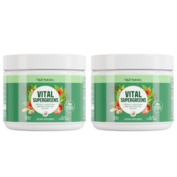 Vital Greens Superfood Powder – New Formula with 40+ Superfoods Daily Green Drink Powder w/Probiotics – Supergreens for Energy, Gut Health, Digestion Support, Plant-Based, Vegan Superfoods