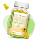 High Absorption Calcium Gummies, Calcium Magnesium Zinc with Magnesium Glycinate, Potassium, Vitamin D3 for Women & Men- Mango Flavor 60 Cts