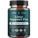 Pro Liver Support Supplement - 2X Más Efectivo que Milk Thistle - Advanced Liver Health Supplement with Clinically Tested 4'Liver Cleanse Detox &amp; Repair Support - 60 Count (Pack of 1)