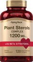 Piping Rock Plant Sterols Supplement | 1200 mg | 120 Softgels | with Beta Sitosterol | Phytosterol Complex | Non-GMO, Gluten Free