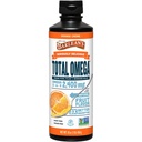 Total Omega de Barlean 3 6 9 Suplemento de aceite de pescado líquido con aceite de borrado y licuado, naranja Crème, 2.400 mg de EPA, DHA y GLA ácidos grasos, 16 oz