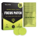 TOLEVITA Focus 36 pcs Patches – Mental Clarity & Energy - ALCAR, L-Theanine, B-Vitamins, Lion’s Mane – Convenient On-the-Go Patches