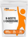 BulkSupplements.com N-Acetyl L-Carnosine Powder - Carnosine Supplement, N-Acetyl Carnosine 500mg - Gluten Free, 500mg por Serving, 25g (0.88 oz) (Pack of 1)