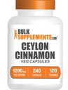 BulkSupplements.com Cinnamon Bark Extract Capsules - 240 Count (Pack of 1)