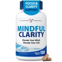 Brain Health Supplement for Focus, Memory & Mental Clarity – Nootropic Brain Support with Bacopa, Rhodiola, Ginkgo Biloba, Huperzine, DMAE & Vitamin B12 – Cognitive Support – Vegan, 120 Capsules