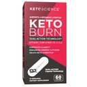 Keto Science Keto Burn Capsules, Exogenous Ketone, Dual-Action with BHB &amp; EGCG, Ketones for Hydration, Keto BHB, Weight Support, Energy, Focus &amp; Ketosis, 60 capsules, 15 Servings