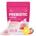 Suplemento diario de fibra para hombres y mujeres, pólvora de fibra con probióticos, colágeno " electrolitos " apoyos Digestivo " Gut Health, Bloating Relief ¦ Sugar Free, Strawberry Lemon Flavor, 15 servicios