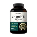 NatureBell Vitamin K Complex - 300 Softgels - Proporciona 2.600mcg Vitamina K - Hueso de espectro completo &amp; Heart Health Support Suplemento - Alta absorción K1 & K2 MK-4 & MK-7*