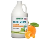 Pura Aloe Vera Gel Bebible - Tangerina Naranja Flavored - Cold-Processed Inner Filet - de hojas orgánicas frescas de Texas - para el alivio de acidez - Reflujo ácido - 64 fl oz