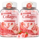 2Pack Sugar-Free Hydrolyzed Collagen Peptide Filled Gummies for Women & Men, with 1500mg Protein Type I,II,III,V,X, 5000mcg Biotin Vitamin C A E D3 B6 B12 for Immune Digestion Skin Hair Nails, Bone