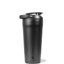 HydroJug 24 oz New Stainless Steel Shaker – Insulated, Leakproof, BPA-Free with Silent Mixing Grate – No Clumps, No Noise – Premium Shaker for Fitness, Sports & Everyday Use, Black