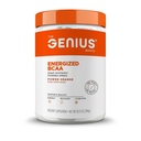 Genius BCAA Powder - 5g Vegan BCAAs L-Glutamine, Cognizin & Rhodiola Muscle Recovery Energy Support 100mg Caffeine Pre, Intra, Post-Workout Nootropic Supplement for Focus & Performance - Orange