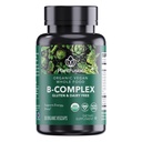 PlantFusion Organic Vitamin B-Complex, Vegan Whole Food Supplement for Energy & Metabolism, Methylated B12, Guava, Lemon & Basil, Non-GMO, Gluten-Free - 30 Capsules