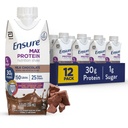 Asegurar Max Protein Shake TENIDO Milk Chocolate TENIDO Listo para beber TENIDO 30g Proteína para la salud muscular TEN 1g Sugar, 4g Fiber TEN 11 fl oz, 12 Pack