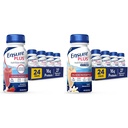 Agitación de nutrición con 16 gramos de Protein &amp; Ensure Plus Afeitado de nutrición líquido con fibra, 16 gramos de proteína, vainilla, 8 Fl Oz Bottle (Pack of 24)
